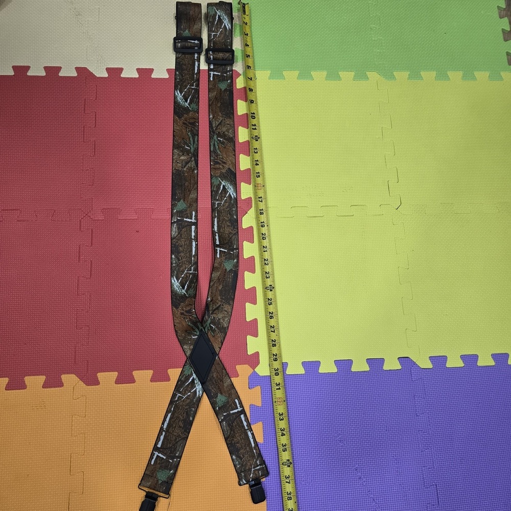 Realtree Camo‎ Heavy Duty Work Suspenders Adjustable X-Back Elastic Wide 2"